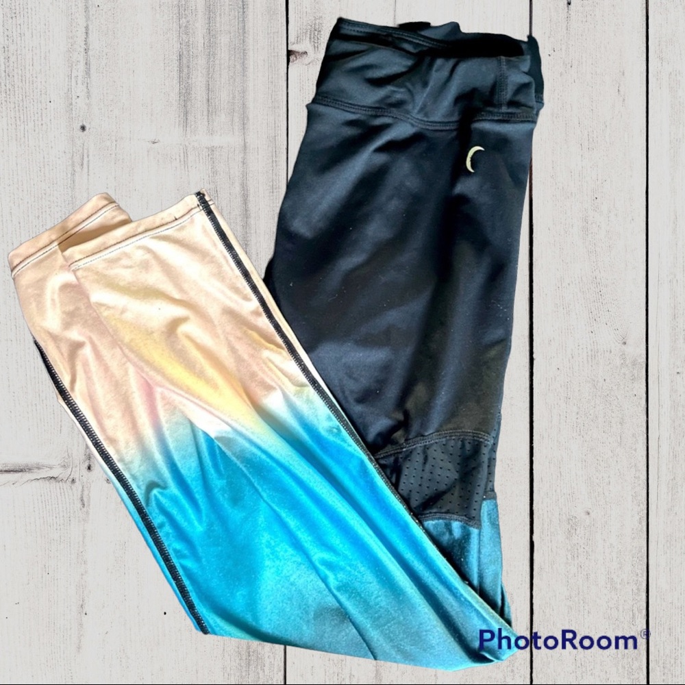 ‼️SOLD‼️ ZYIA Girl's Blue Ombre Legging - Girls 12/14 - EUC